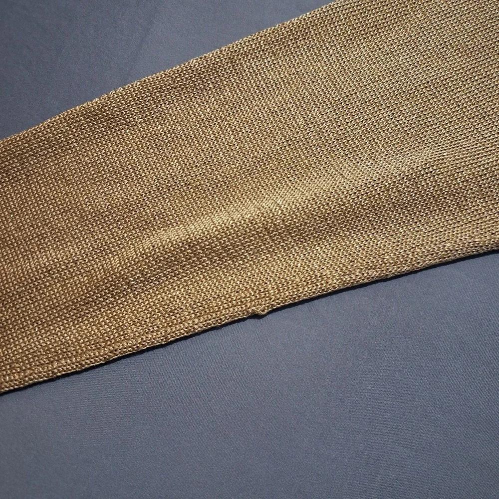 Vintage‎ Oscar De La Renta Gold Metalic Knit Cardigan Old Money Heritage Sz P/P